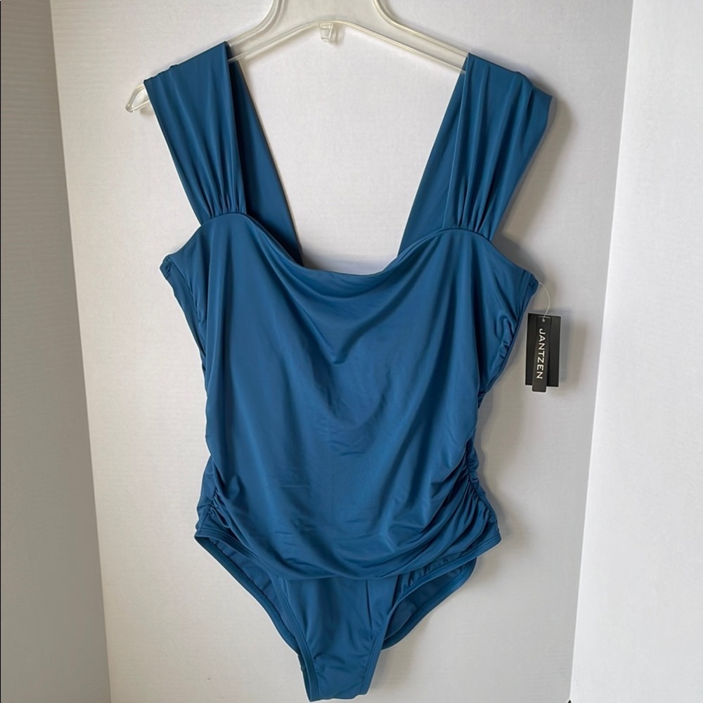 Jantzen Teal Blue One-Piece Swimsuit